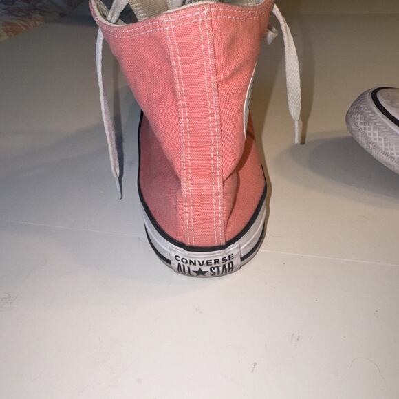 Converse Chuck Taylor All Star High Top Sneakers Pink/Salmon Women’s Size 10 - Picture 6 of 13